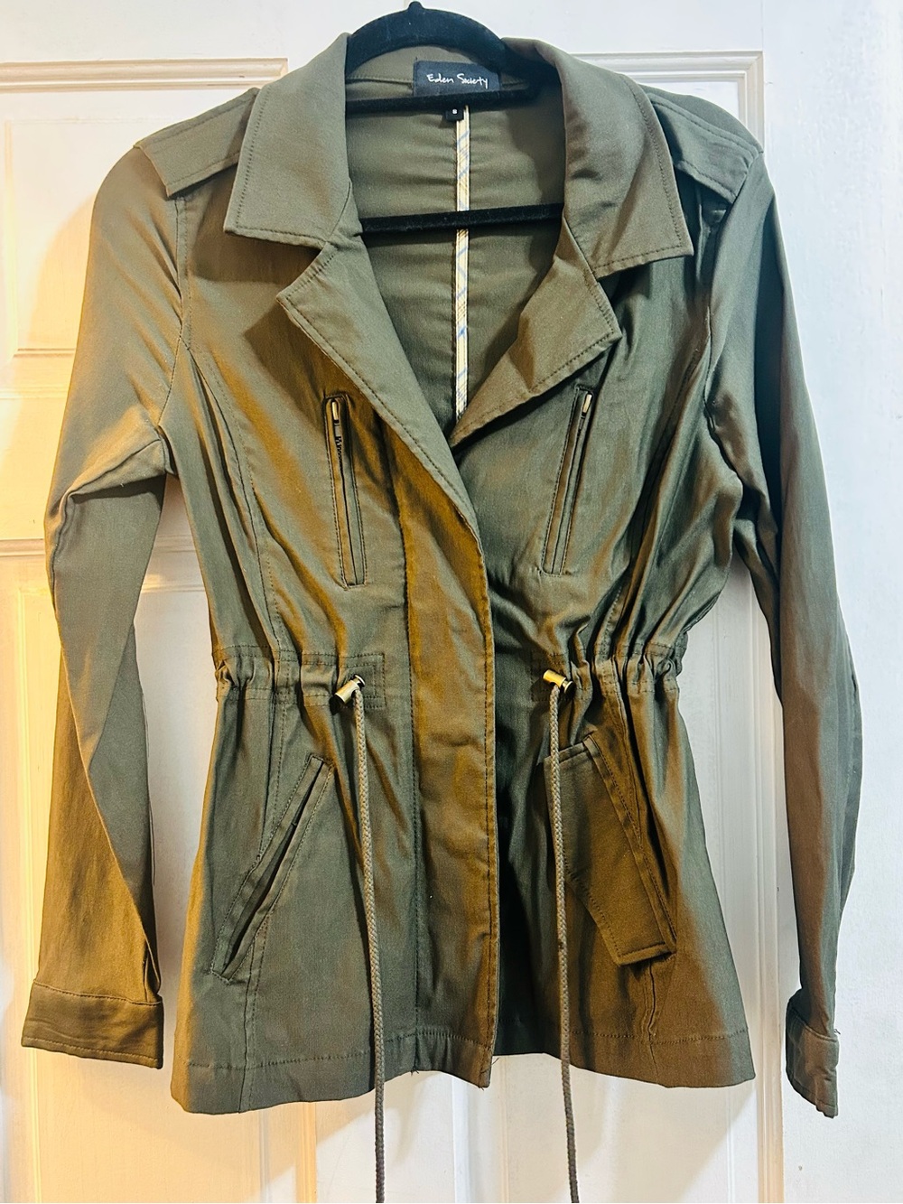 Society Olive Green Drawstring Utility Jacket